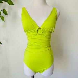 NWT MK Michael Kors Neon One Piece Swimsuit